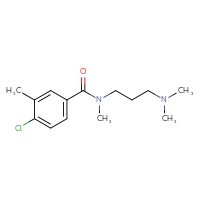 Chemical structure of 4-chloro-N-[3-(dimethylamino)propyl]-N,3-dimethylbenzamide - CSSB02005652520