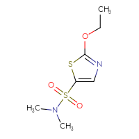 Chemical structure of 2-ethoxy-N,N-dimethyl-1,3-thiazole-5-sulfonamide - CSSB03434373734