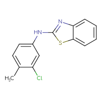 Chemical structure of N-(3-chloro-4-methylphenyl)-1,3-benzothiazol-2-amine - CSSB00000593424