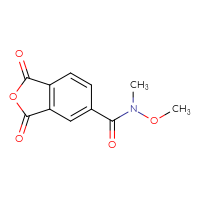 Chemical structure of N-methoxy-N-methyl-1,3-dioxo-1,3-dihydro-2-benzofuran-5-carboxamide - CSSB21151590998
