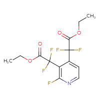 Chemical structure of ethyl 2-[4-(2-ethoxy-1,1-difluoro-2-oxoethyl)-2-fluoropyridin-3-yl]-2,2-difluoroacetate - CSSB20962530798