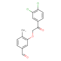 Chemical structure of 3-[2-(3,4-dichlorophenyl)-2-oxoethoxy]-4-methylbenzaldehyde - CSSB20622250474