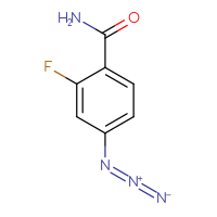 Chemical structure of 4-azido-2-fluorobenzamide - CSSB06358984915