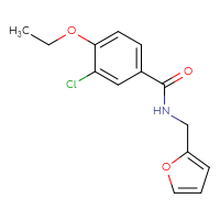 Chemical structure of 3-chloro-4-ethoxy-N-[(furan-2-yl)methyl]benzamide - CSSB00121603414