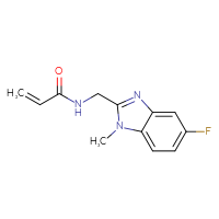Chemical structure of N-[(5-fluoro-1-methyl-1H-1,3-benzodiazol-2-yl)methyl]prop-2-enamide - CSSB01995408068