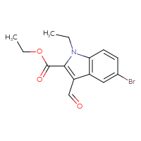 Chemical structure of ethyl 5-bromo-1-ethyl-3-formyl-1H-indole-2-carboxylate - CSSB21291565115