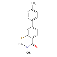 Chemical structure of 3-fluoro-N,N,4'-trimethyl-[1,1'-biphenyl]-4-carboxamide - CSSB02008993479