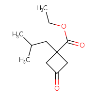 Chemical structure of ethyl 1-(2-methylpropyl)-3-oxocyclobutane-1-carboxylate - CSSB00024083377