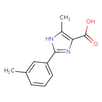 Chemical structure of 5-methyl-2-(3-methylphenyl)-1H-imidazole-4-carboxylic acid - CSSB00000693419