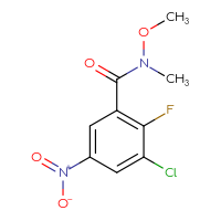 Chemical structure of 3-chloro-2-fluoro-N-methoxy-N-methyl-5-nitrobenzamide - CSSB21151594893