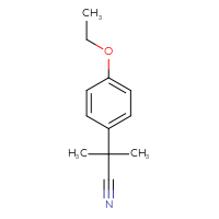 Chemical structure of 2-(4-ethoxyphenyl)-2-methylpropanenitrile - CSSB00011389672