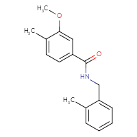 Chemical structure of 3-methoxy-4-methyl-N-[(2-methylphenyl)methyl]benzamide - CSSB00103885394