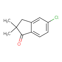 Chemical structure of 5-chloro-2,2-dimethyl-2,3-dihydro-1H-inden-1-one - CSSB00000103023