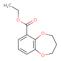 Chemical structure of ethyl 3,4-dihydro-2H-1,5-benzodioxepine-6-carboxylate - CSSB00017800551