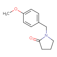 Chemical structure of 1-[(4-methoxyphenyl)methyl]pyrrolidin-2-one - CSSB00010003309