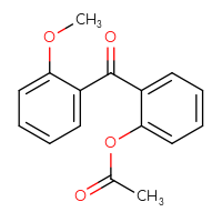Chemical structure of 2-(2-methoxybenzoyl)phenyl acetate - CSSB00020568585
