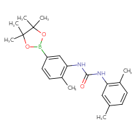 Chemical structure of 3-(2,5-dimethylphenyl)-1-[2-methyl-5-(4,4,5,5-tetramethyl-1,3,2-dioxaborolan-2-yl)phenyl]urea - CSSB21332092438
