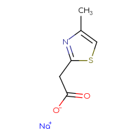 Chemical structure of sodium 2-(4-methyl-1,3-thiazol-2-yl)acetate - CSSB00000734950