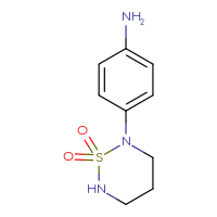 Chemical structure of 2-(4-aminophenyl)-1λ⁶,2,6-thiadiazinane-1,1-dione - CSSB00138437681