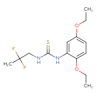 Chemical structure of 1-(2,5-diethoxyphenyl)-3-(2,2-difluoropropyl)thiourea - CSSB02070626395