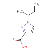 Chemical structure of 1-(butan-2-yl)-1H-pyrazole-3-carboxylic acid - CSSB00000756022