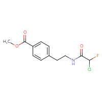 Chemical structure of methyl 4-[2-(2-chloro-2-fluoroacetamido)ethyl]benzoate - CSSB21332103807