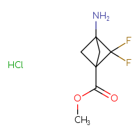 Chemical structure of methyl 3-amino-2,2-difluorobicyclo[1.1.1]pentane-1-carboxylate hydrochloride - CSSB06446545293