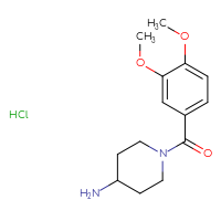 Chemical structure of 1-(3,4-dimethoxybenzoyl)piperidin-4-amine hydrochloride - CSSB00000757571