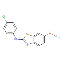 Chemical structure of N-(4-chlorophenyl)-6-methoxy-1,3-benzothiazol-2-amine - CSSB00020652122