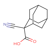 Chemical structure of 2-cyanoadamantane-2-carboxylic acid - CSSB00010438520