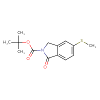 Chemical structure of tert-butyl 5-(methylsulfanyl)-1-oxo-2,3-dihydro-1H-isoindole-2-carboxylate - CSSB14863683962