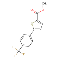 Chemical structure of methyl 5-[4-(trifluoromethyl)phenyl]thiophene-2-carboxylate - CSSB00160512446