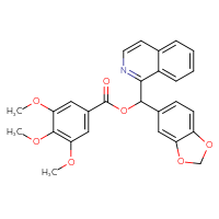 Chemical structure of (2H-1,3-benzodioxol-5-yl)(isoquinolin-1-yl)methyl 3,4,5-trimethoxybenzoate - CSSB00026707202