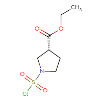 Chemical structure of ethyl (3R)-1-(chlorosulfonyl)pyrrolidine-3-carboxylate - CSSB14987122487