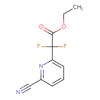 Chemical structure of ethyl 2-(6-cyanopyridin-2-yl)-2,2-difluoroacetate - CSSB03549770938