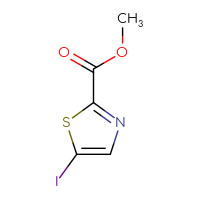Chemical structure of methyl 5-iodo-1,3-thiazole-2-carboxylate - CSSB00015705491