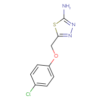 Chemical structure of 5-[(4-chlorophenoxy)methyl]-1,3,4-thiadiazol-2-amine - CSSB00011202929