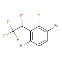 Chemical structure of 1-(3,6-dibromo-2-fluorophenyl)-2,2,2-trifluoroethan-1-one - CSSB06596559312