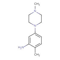 Chemical structure of 2-methyl-5-(4-methylpiperazin-1-yl)aniline - CSSB00011772620