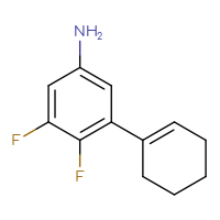 Chemical structure of 3-(cyclohex-1-en-1-yl)-4,5-difluoroaniline - CSSB06587162378