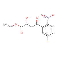 Chemical structure of ethyl 4-(5-fluoro-2-nitrophenyl)-2,4-dioxobutanoate - CSSB21495861929