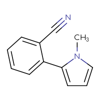 Chemical structure of 2-(1-methyl-1H-pyrrol-2-yl)benzonitrile - CSSB00015637960