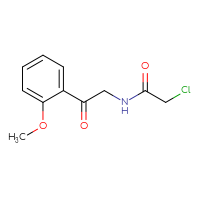 Chemical structure of 2-chloro-N-[2-(2-methoxyphenyl)-2-oxoethyl]acetamide - CSSB00133014114