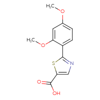 Chemical structure of 2-(2,4-dimethoxyphenyl)-1,3-thiazole-5-carboxylic acid - CSSB00000767785