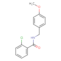 Chemical structure of 2-chloro-N-[(4-methoxyphenyl)methyl]benzamide - CSSB00028011907