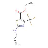 Chemical structure of ethyl 2-[(prop-2-en-1-yl)amino]-4-(trifluoromethyl)-1,3-thiazole-5-carboxylate - CSSB00015198455