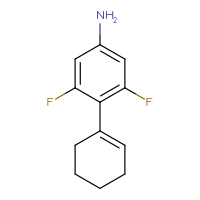 Chemical structure of 4-(cyclohex-1-en-1-yl)-3,5-difluoroaniline - CSSB00018203262