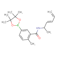 Chemical structure of N-[(3E)-hexa-3,5-dien-2-yl]-2-methyl-5-(4,4,5,5-tetramethyl-1,3,2-dioxaborolan-2-yl)benzamide - CSSB21331713779