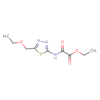 Chemical structure of ethyl {[5-(ethoxymethyl)-1,3,4-thiadiazol-2-yl]carbamoyl}formate - CSSB00020599617