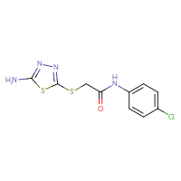 Chemical structure of 2-[(5-amino-1,3,4-thiadiazol-2-yl)sulfanyl]-N-(4-chlorophenyl)acetamide - CSSB00000576046